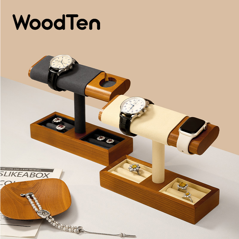 WoodTen 木製時計スタンドブラケット充電器ドックステーション充電ホルダー Apple Watch スタンド腕時計ジュエリー収納ラック