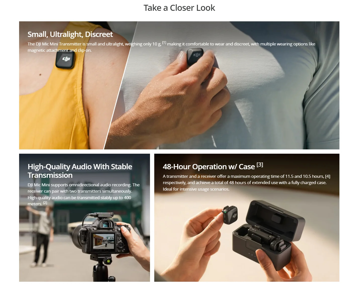 DJI MIC ミニ小型超軽量控えめな高品質オーディオ安定した伝送オリジナル新品在庫あり