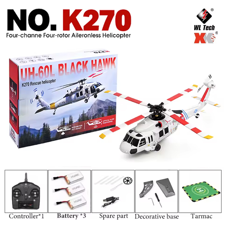 Wltoys RC ヘリコプター K170 K270 UH-60L 2.4 グラム 4CH 6 軸ジャイロブラシレスモーターリモコンヘリコプターボーイズギフト子供のおもちゃ