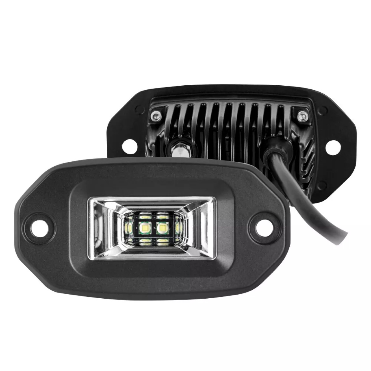 Fuleem 2PCS 20W Flush Mount LED Pods Flood Work Light Bar 6500K Waterproof Led Work bar For Offroad Backup pickup Car motor