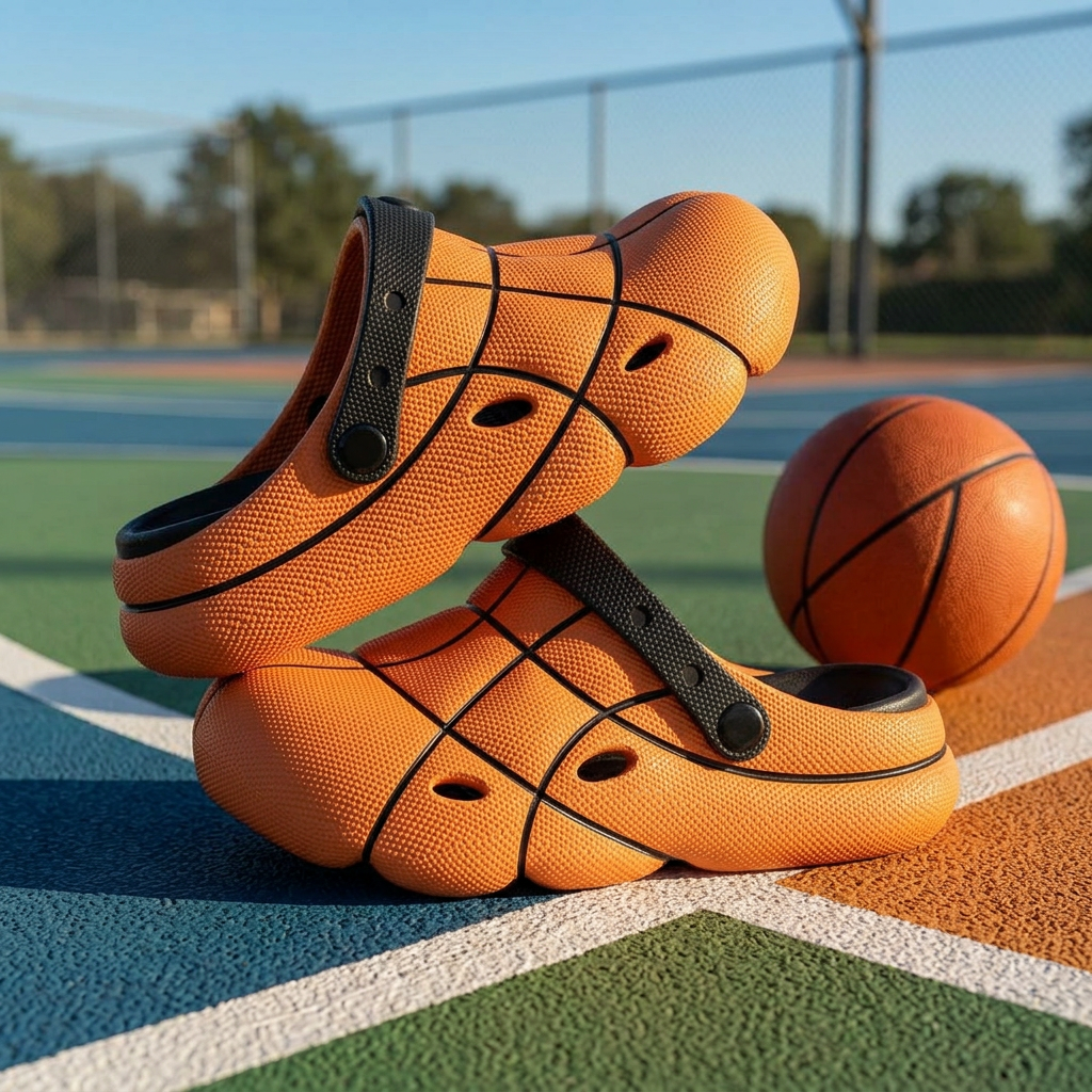 Basketball Design Men Slippers Sandals Dual Use EVA Thick Sole Platform Slides Sports Beach Summer Shoes Garden Clogs For Man
