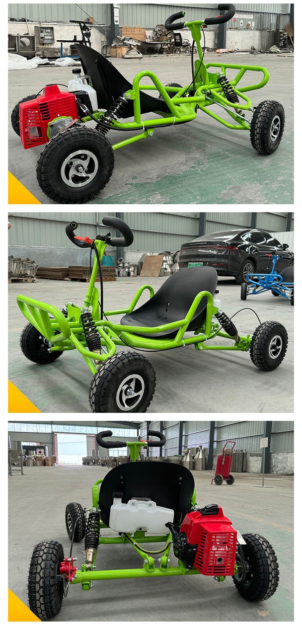 2ストロークエンジン 35km/h スピード アウトドアアドベンチャー用 80CC ガスペダル ゴーカート 全地形対応 UTV ビーチドリフトバイク 付き