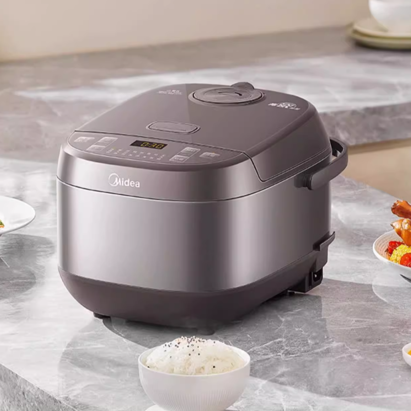 5L ノンスティックセラミック釉内釜美的炊飯器、家庭用 5L 大容量 4L 電気炊飯器 2025 スマートモデル