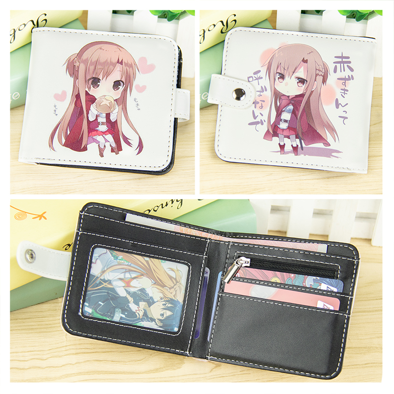 ソードアート・オンライン結城アスナメンズ財布女性ショートカードホルダー財布