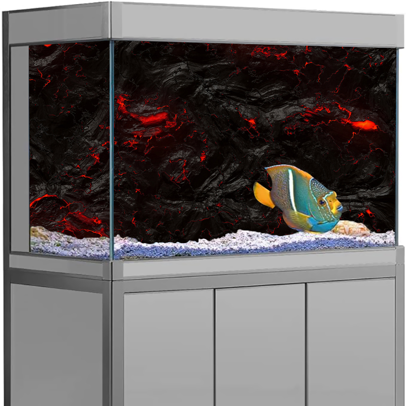 溶岩石水族館の背景ステッカー壁 HD 絵画壁紙水槽の背景装飾 PVC