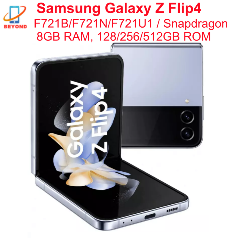 Samsung Galaxy Z Flip4 Z Flip 4 5G F721N F721U1 F721B 6.7インチ 8GB RAM 128/256GB ROM NFC Snapdragon 折りたたみ式オリジナル 99% 新しい電話