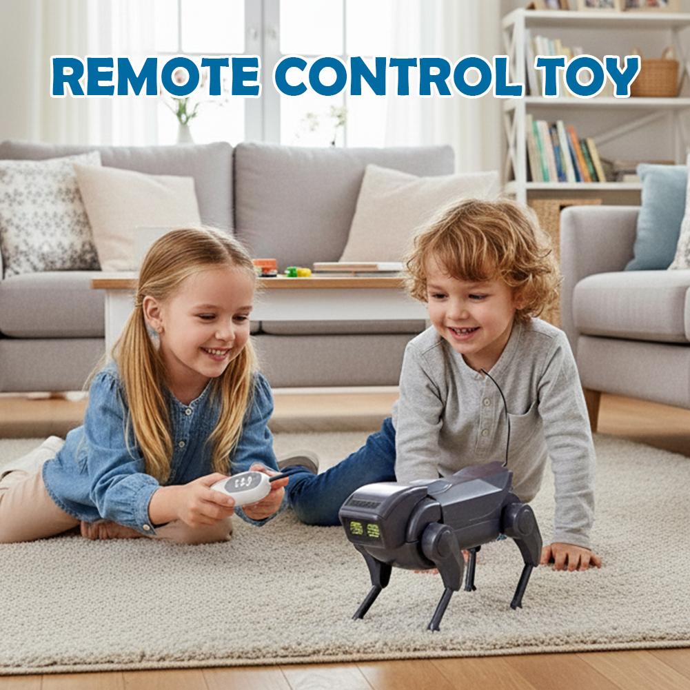 DIY リモコンロボット犬のおもちゃ機械式犬ビルディングブロックのおもちゃ組立ジグソーパズルおもちゃ知育玩具子供のための P3Y9