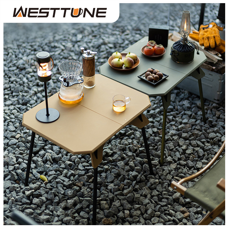 WESTTUNE アウトドア キャンプ テーブル 超軽量 多目的テーブル ポータブル 調節可能な折りたたみテーブル キャンプ ピクニック バーベキュー 釣り用
