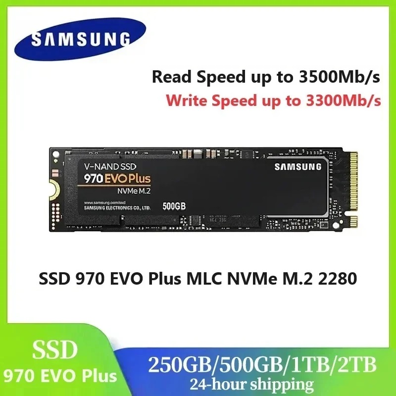 サムスン 970 EVO Plus SSD MLC NVMe M.2 2280 PCIe 3.0x4 内部ソリッドステートドライブ 250 ギガバイト 500 ギガバイト 2 テラバイトラップトップデスクトップディスコデュロ