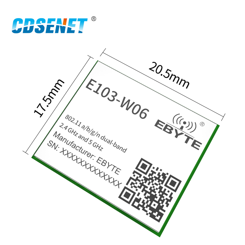 CC3235 2.4/5.8GHz デュアル周波数ワイヤレスモジュールシリアルポート 18dBm CDSENET E103-W06 TCP/UDP トランシーバー受信機送信機 RF