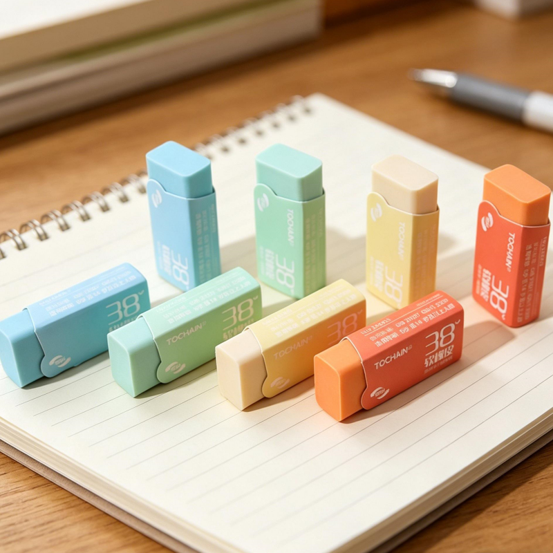 マカロンカラーの消しゴム11個セット（ランダムカラー）、超ソフト、低残留、きれいに跡が残らない、学生や子供に最適、オフィスでの使用に必須、ギフトにも最適