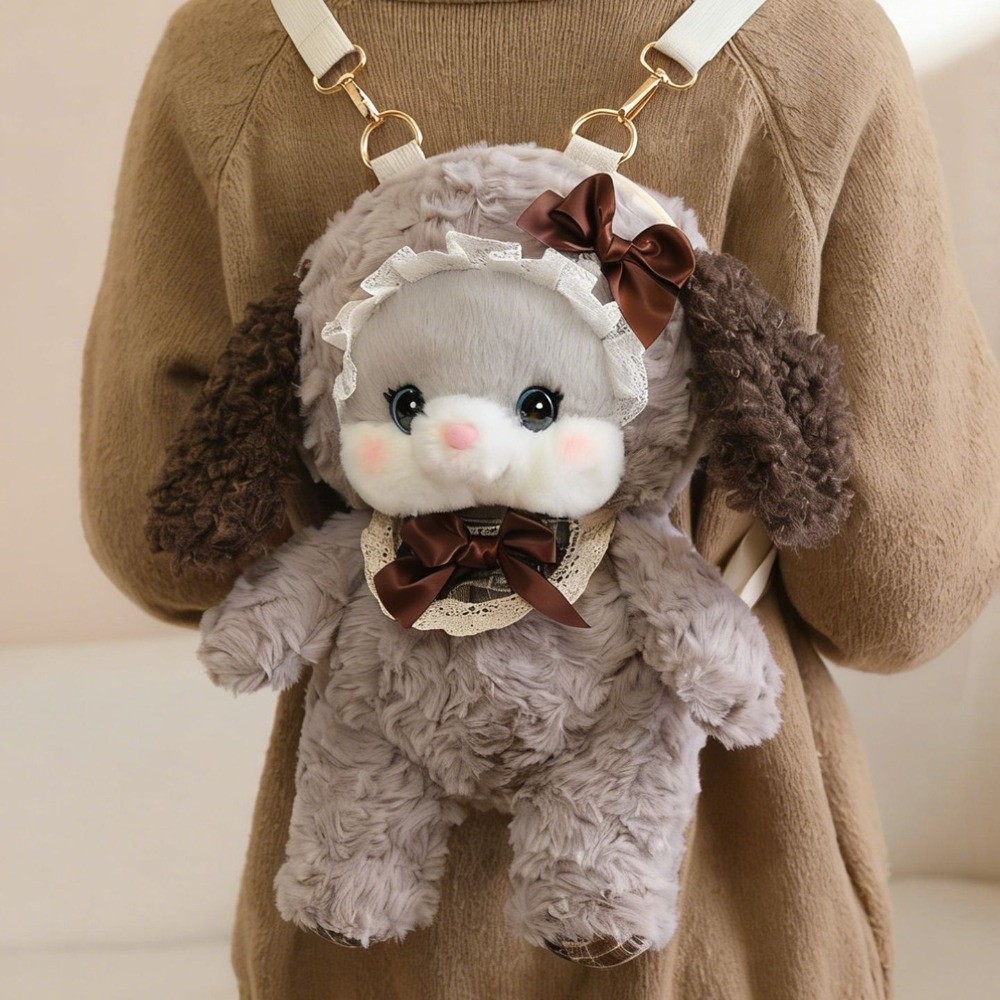 新しいソフトぬいぐるみ動物ぬいぐるみバックパック綿取り外し可能なストラップぬいぐるみバッグふわふわかわいいランドセル旅行収納