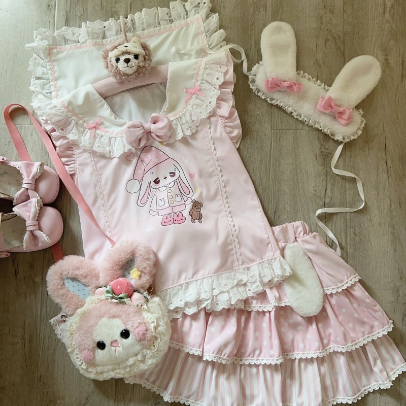 日本のかわいいかわいい女性のツーピースセット Y2k 韓国ファッションプレッピースタイルロリータパーティー痩身女性スーツ女性服 2026
