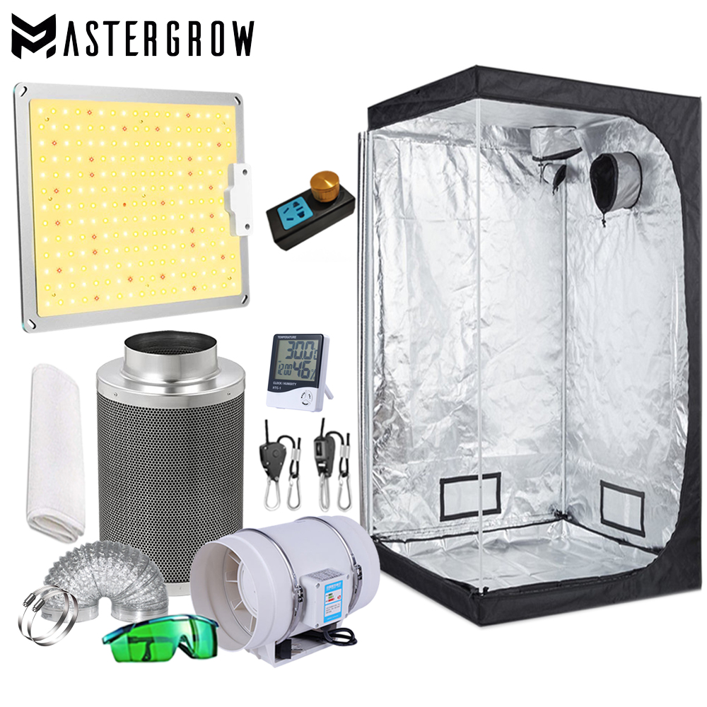 調光可能な Led 植物成長ライト成長テント GrowBox ファンカーボンフィルターフルキット屋内水耕栽培システム植物の花