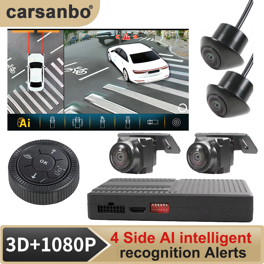 Carsanbo アウディ A6 2010-2025 車 AI 360 パノラマ 3D バードビューカメラセダンバンシステムサラウンドアラウンドビュー 1080P DVR システム