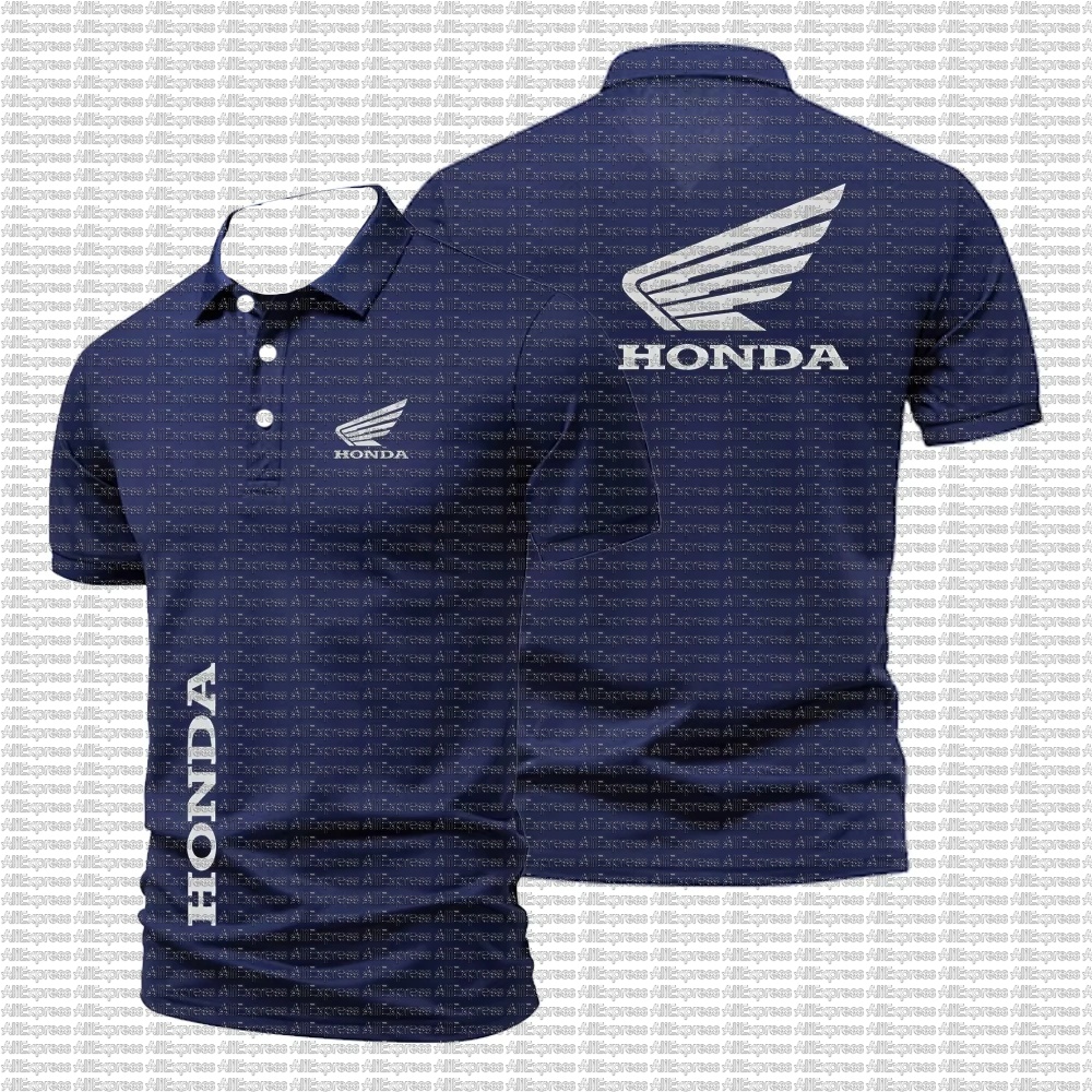 ホンダゴールデンウイングポロシャツ男性と女性のための夏多用途半袖レーシング Tシャツオートバイ機関車乗馬トップ