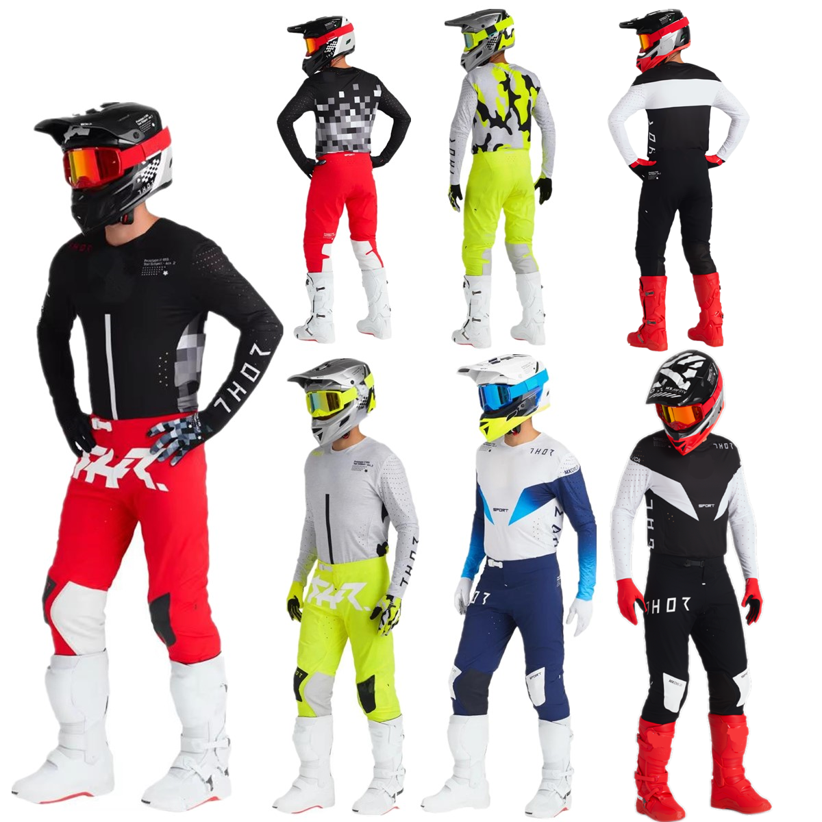 2026 CNVS モトクロスギアセット トップシフト MX ジャージセット エンデューロモトキット オフロードバイクコンボ