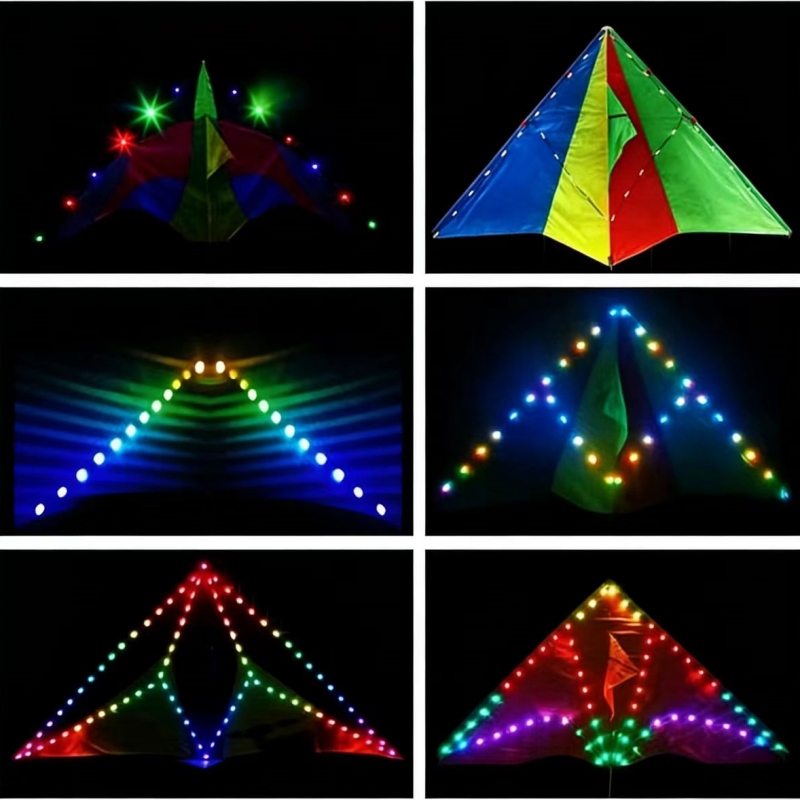 Led ランプ DIY LED 凧揚げ 120 個 LED ライトシャイニング凧ラインにハングアップ大人用凧屋外テント LED 三葉虫凧鯉