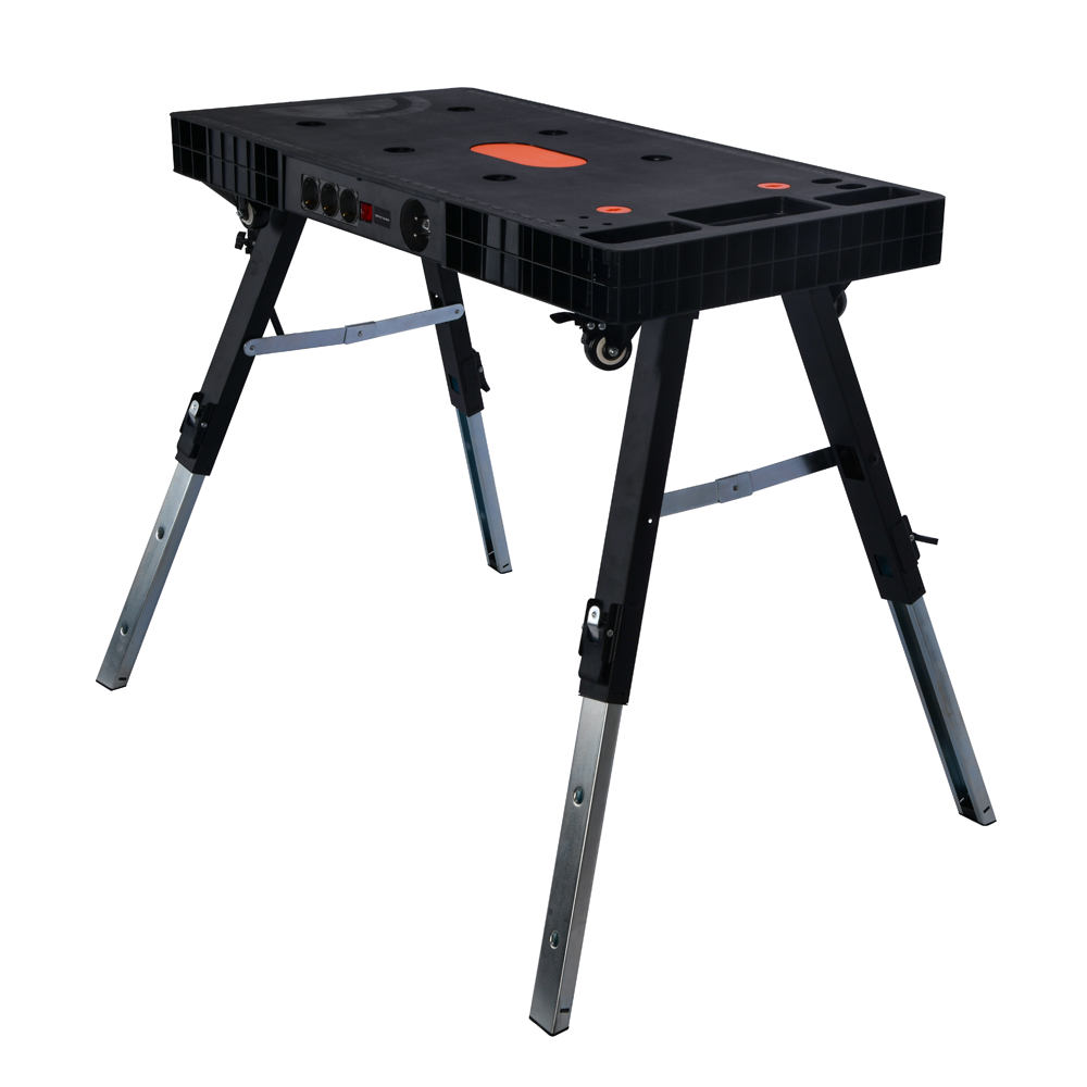 5 In 1 Professional Work Bench Folding Height Adjustable Plastic Multi Function Work Table Woodworking Benches