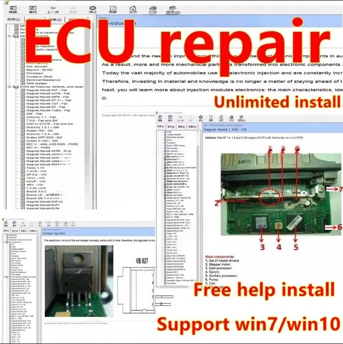 車の ECU 修理ソフトウェアの説明と場所 ECU コンポーネントのピン配列 ツールのトラブルシューティング方法 盗難防止