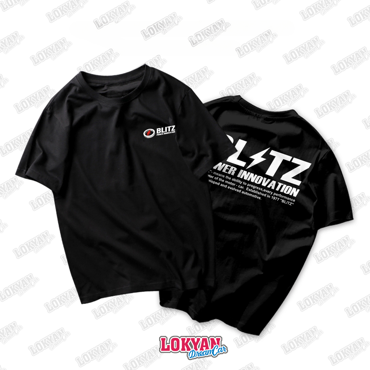 BLITZ 半袖 JDM Tシャツ改造車クラシックブランドプリント半袖オートバイグラフィック通気性カジュアルメンズ Tシャツ