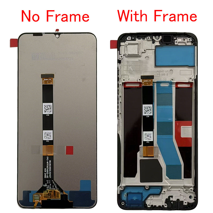 6.74''Realme Note 50 LCD ディスプレイタッチパネルデジタイザ AAssembly フレームディスプレイ交​​換付き Realme Note 50 RMX3834