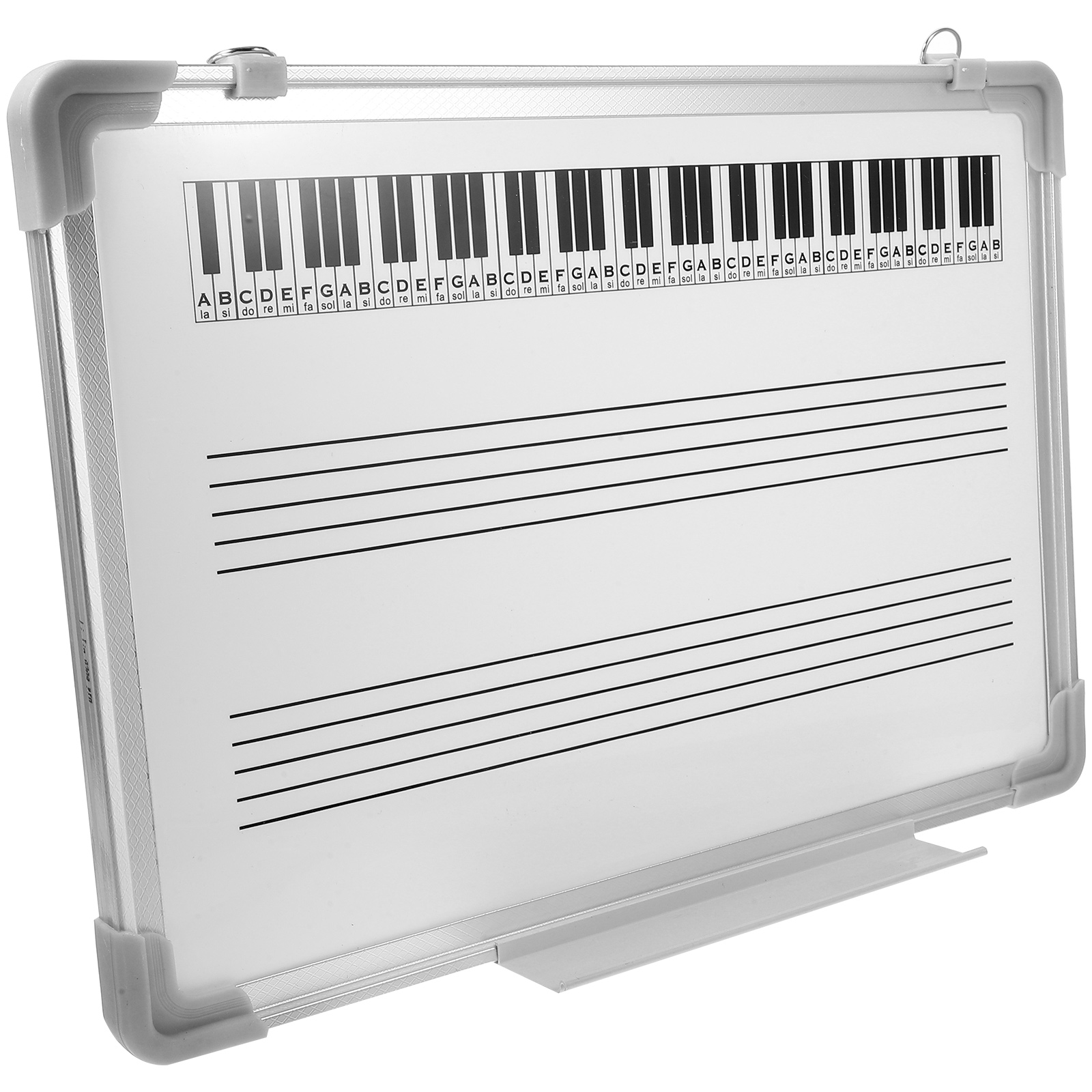 30×40cm 両面式ホワイトボード 再利用可能 ドライイレース 音楽教育ボード 書き込み可能 音符記号 学校ディスプレイ 音楽譜面