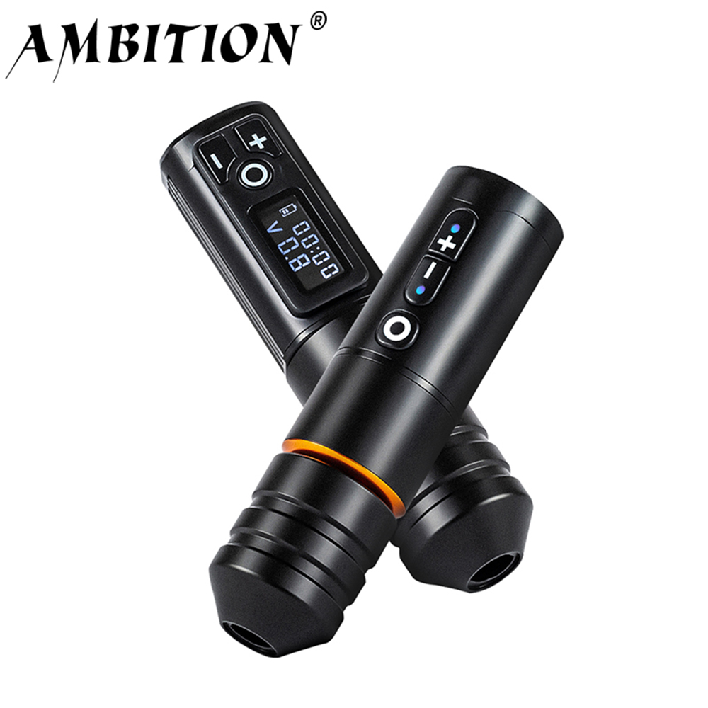 Ambition Ninja Pro ワイヤレスタトゥーマシン ポータブルバッテリー ロータリーペン容量 2400mah 強力なコアレスモーター アーティストボディ用