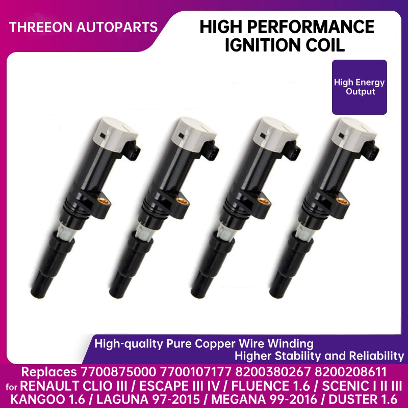 For RENAULT CLIO LAGUNA MEGANE DACIA THREEON Ignition Coil IC2160 OE QUALITY 7700875000 7700107177 8200380267208611 CE20014-12B1