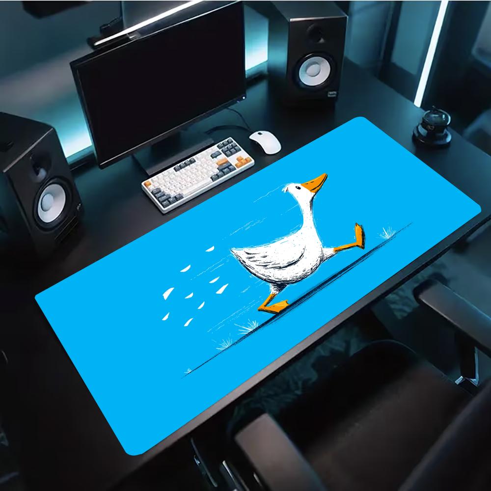 グースミームマウスパッド大型コンピュータオフィスゲームテーブルマット XXL ゴム滑り止めステッチエッジ PC キーボードマット洗えるデスクパッド