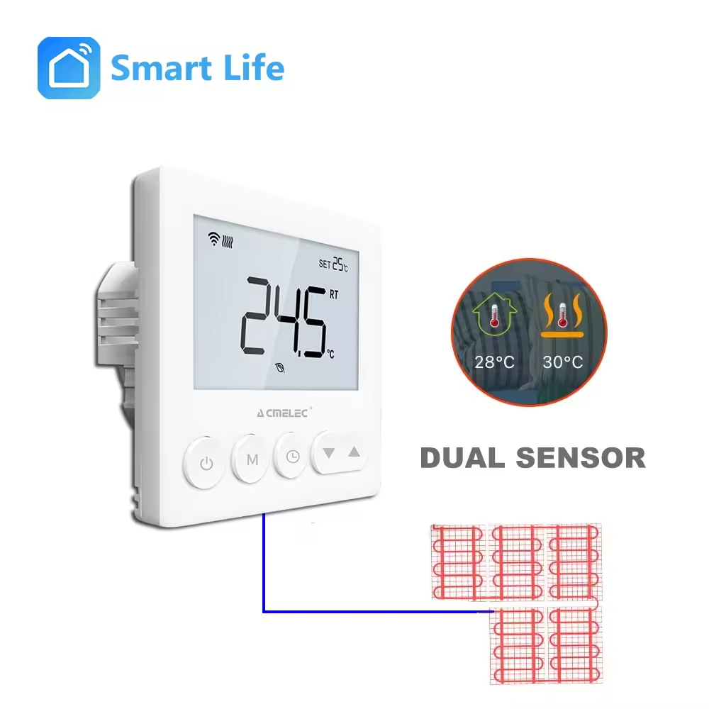 Tuya Wifi スマート床暖房ルームサーモスタット 3A 16A インテリジェント暖かい床下暖房温度コントローラー