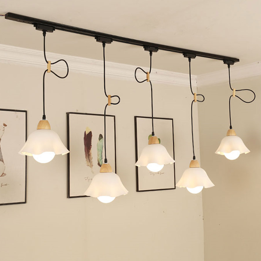 1PC 現代 LED トラックライトレストランペンダントライト調節可能なロングケーブルレールスポットライト背景衣料品店吊りランプ