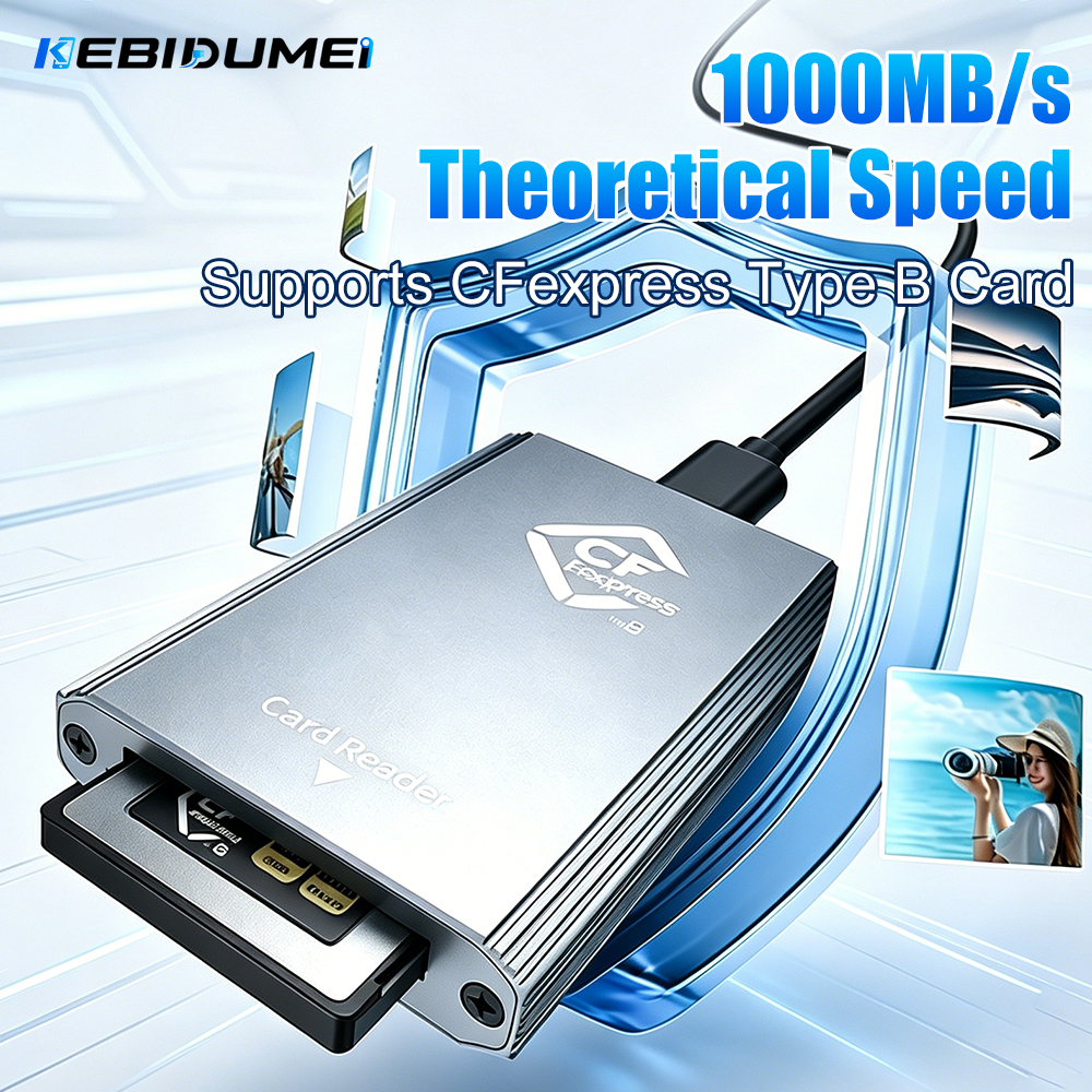 KEBIDUMEI CFE-B リーダー USB C3.2 インターフェイスメモリカードアダプタ Android/Windows/Mac/Linux 10Gbps CFexpress タイプ B カードリーダー