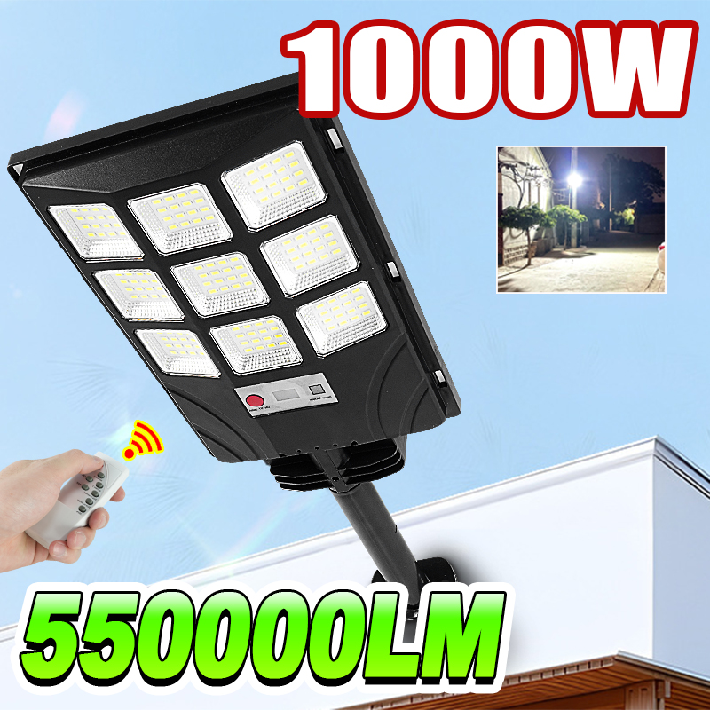 1000 ワット屋外ソーラー LED ライトモーションセンサーソーラーランプ外部から 3 モードソーラーガーデンランプ防水街路灯