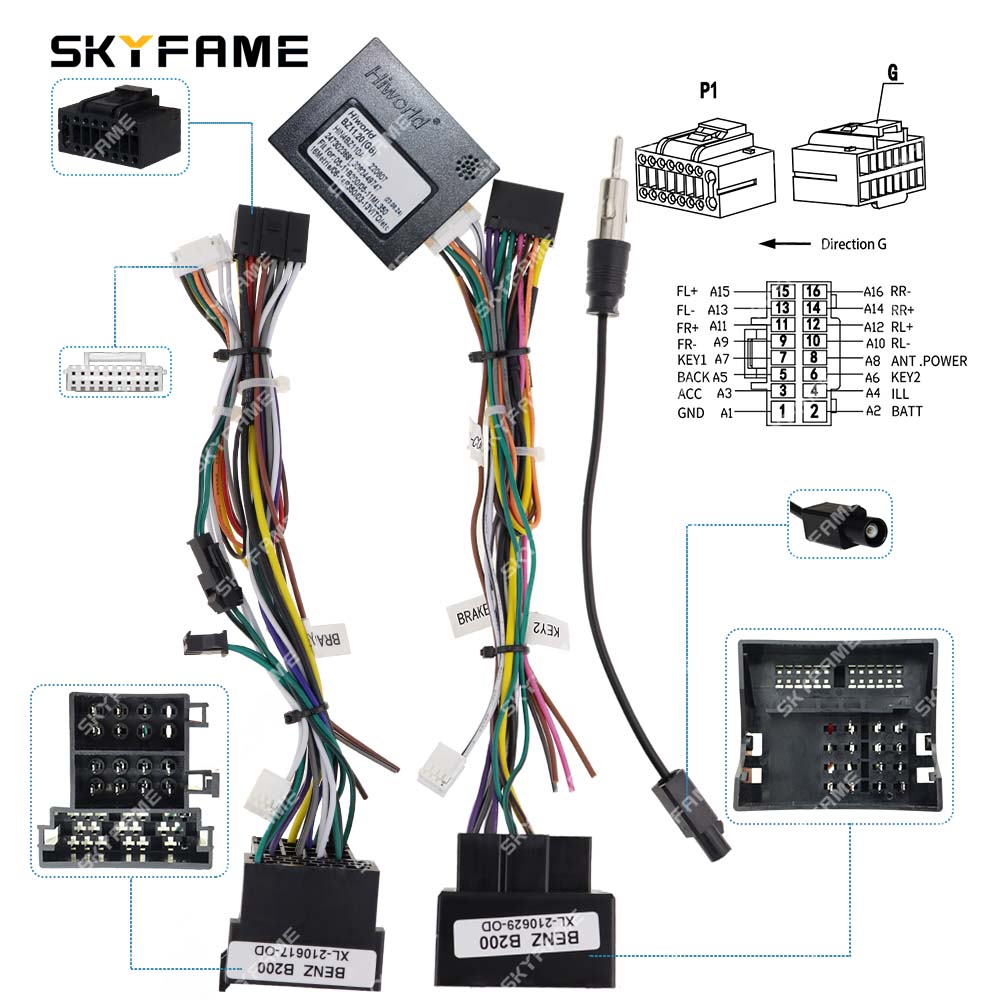 SKYFAME 車の配線ハーネスアダプタ Canbus ボックスデコーダベンツ A/B クラス B200 W169 W245 ビアノ ヴィト W639 スプリンター W906