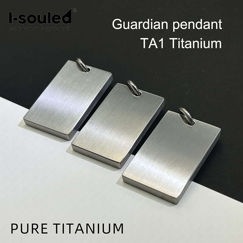 ユニセックスブラッシュチタンガーディアンペンダント、モダンなミニマリストネックレス、男性、女性へのギフト