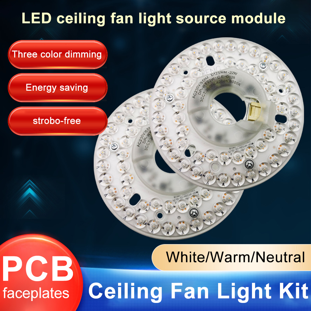 LED リングパネルサークルライト AC 110 V/220 V 15/18/24 ワット交換用ラウンド天井ボード円形ランプボード天井ファン LED モジュール