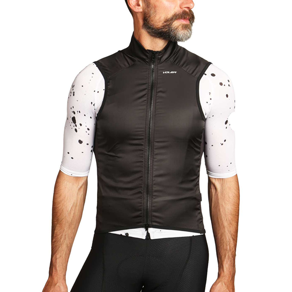 VOLER メンズサイクリング防風ベスト 3 つの深いポケットジレプロフェッショナル自転車ノースリーブ防水ジャージ Chaleco Ciclismo
