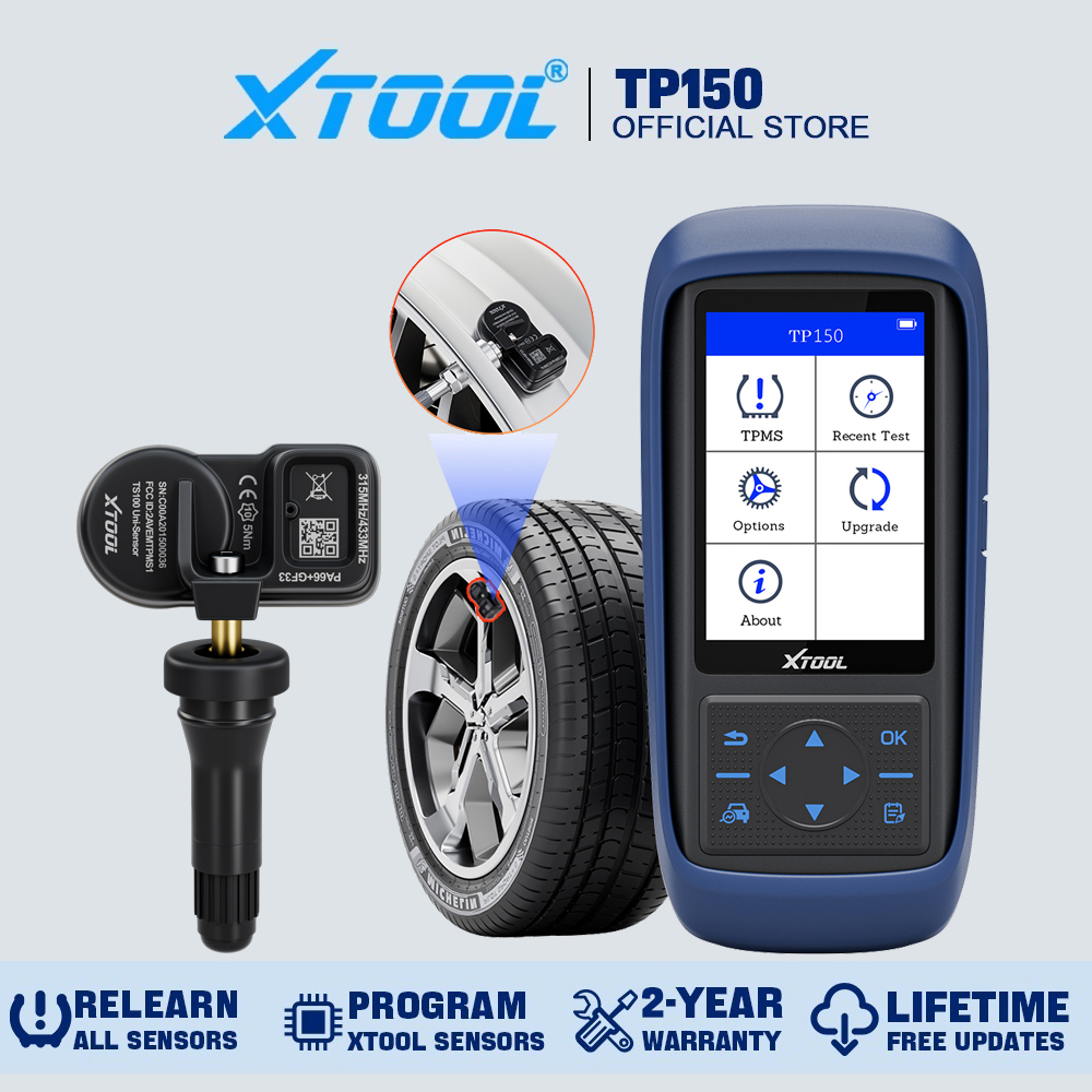 XTOOL TP150 WiFi TPMS 診断ツール プログラム TS100 センサー DTC 読み取り/クリア OBD2 TPMS アクティブ化