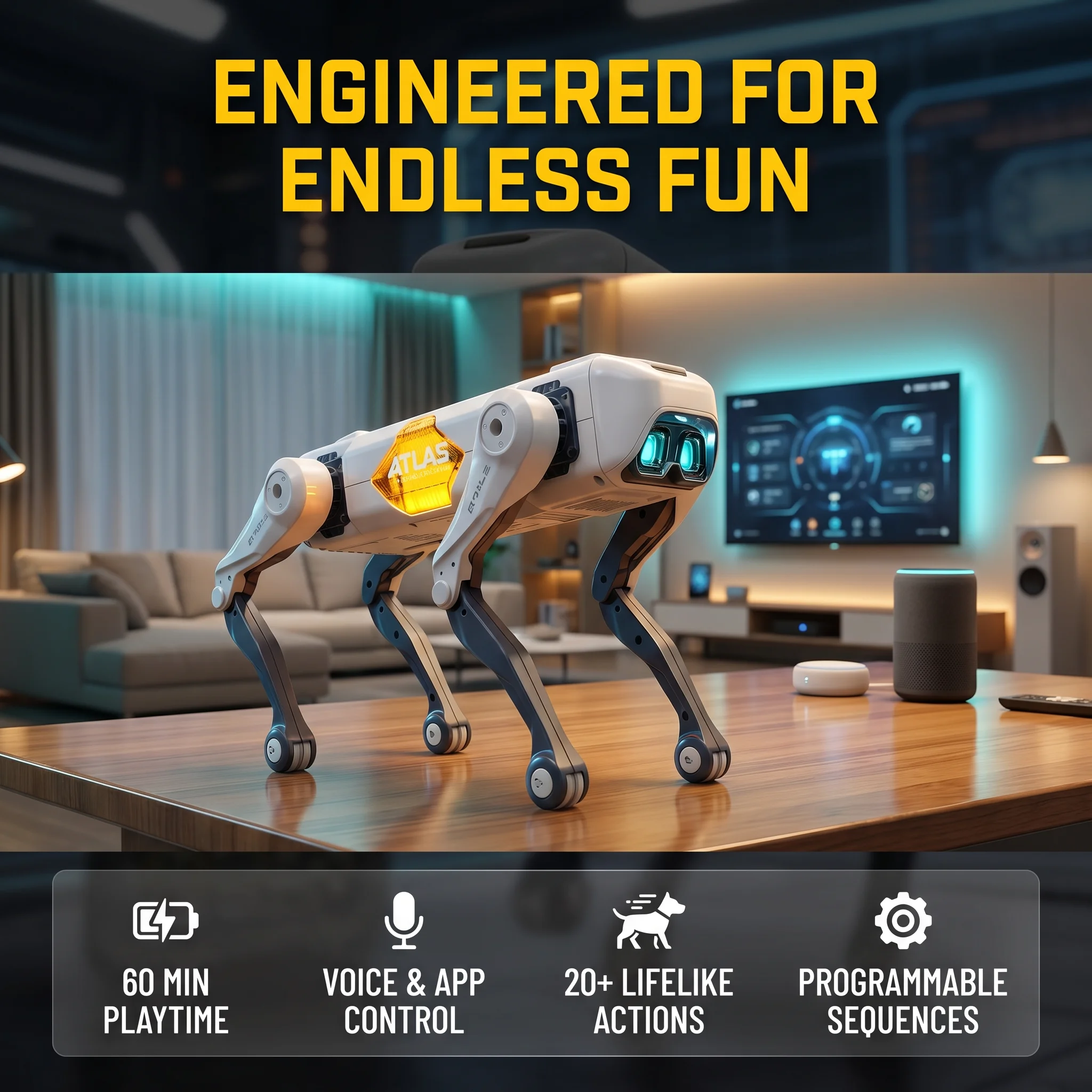 AIスマートロボット犬、音声