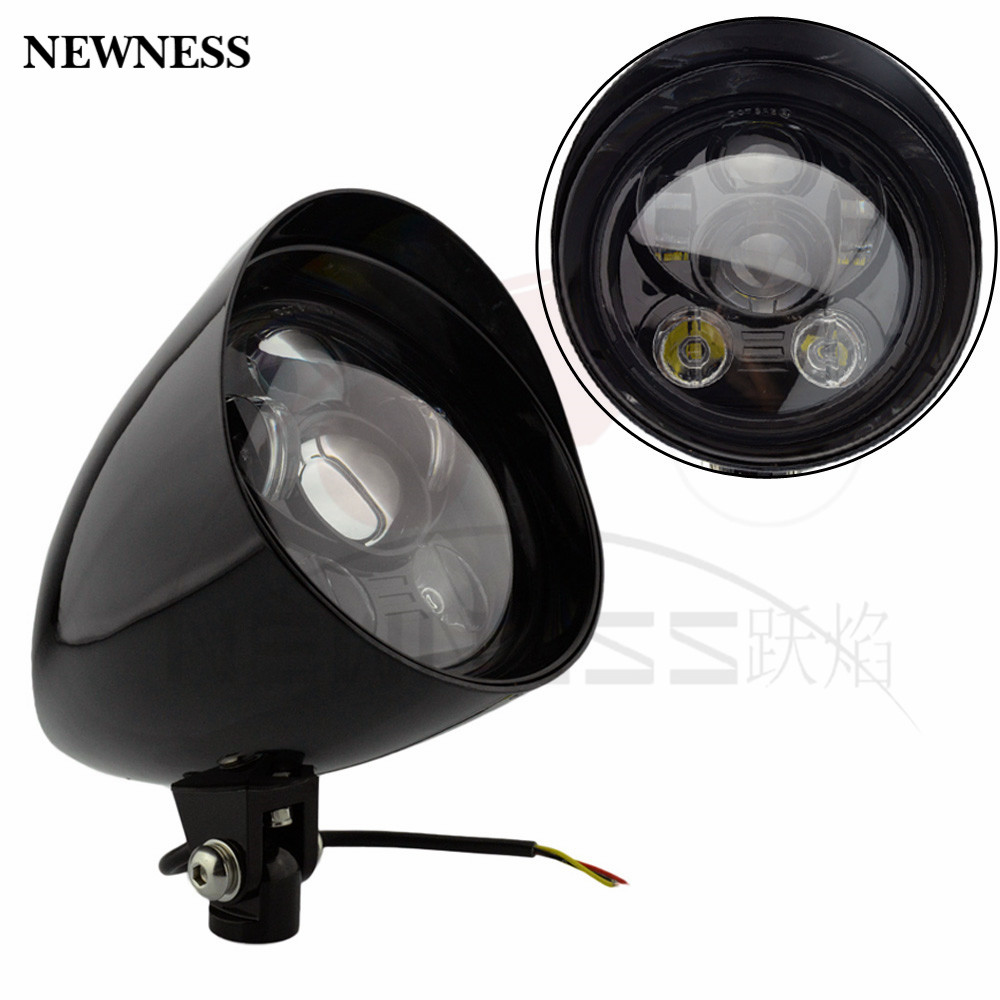 6 "ビッグ 6 Led ヘッドライトオートバイ弾丸トライバーハーレースポーツスターダイナソフテイルボバーチョッパーカスタムホンダ