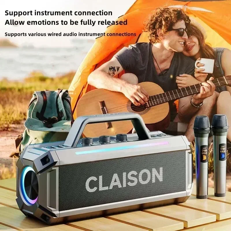 300 ワットハイパワー Bluetooth スピーカー屋外防水サウンドボックスポータブルサブウーファー 3D ステレオカラオケ歌反響システム