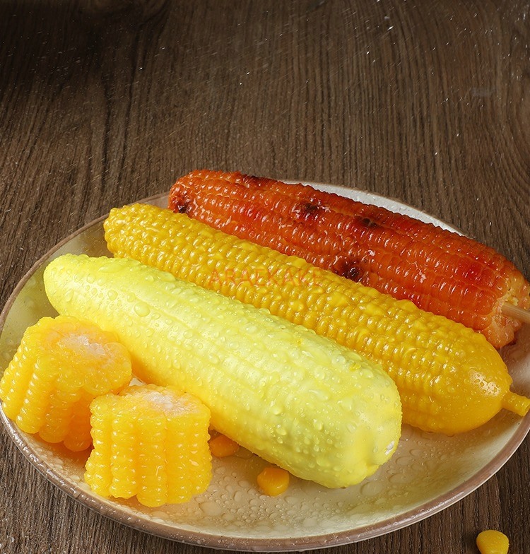 1PCS simulated food, real object, fake corn model， Simulated corn segments, corn chunks, hot pot restaurant decoration,
