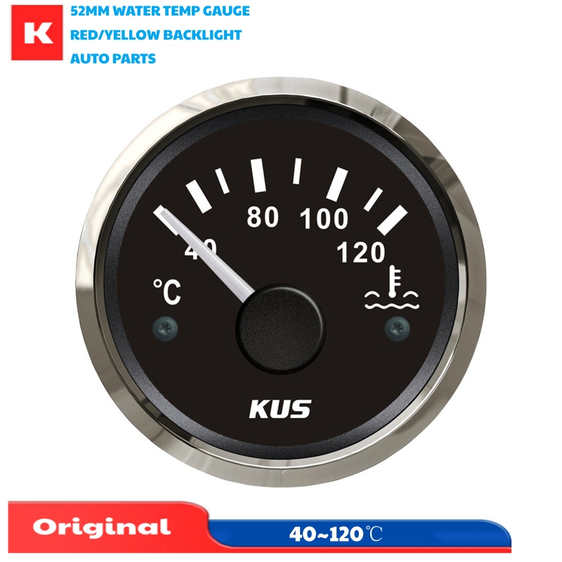 KUS 40 〜 120 ℃ ショー水温計修正 52 ミリメートルポインター水温計 287.4-22.4ohm 信号車ボートトラック