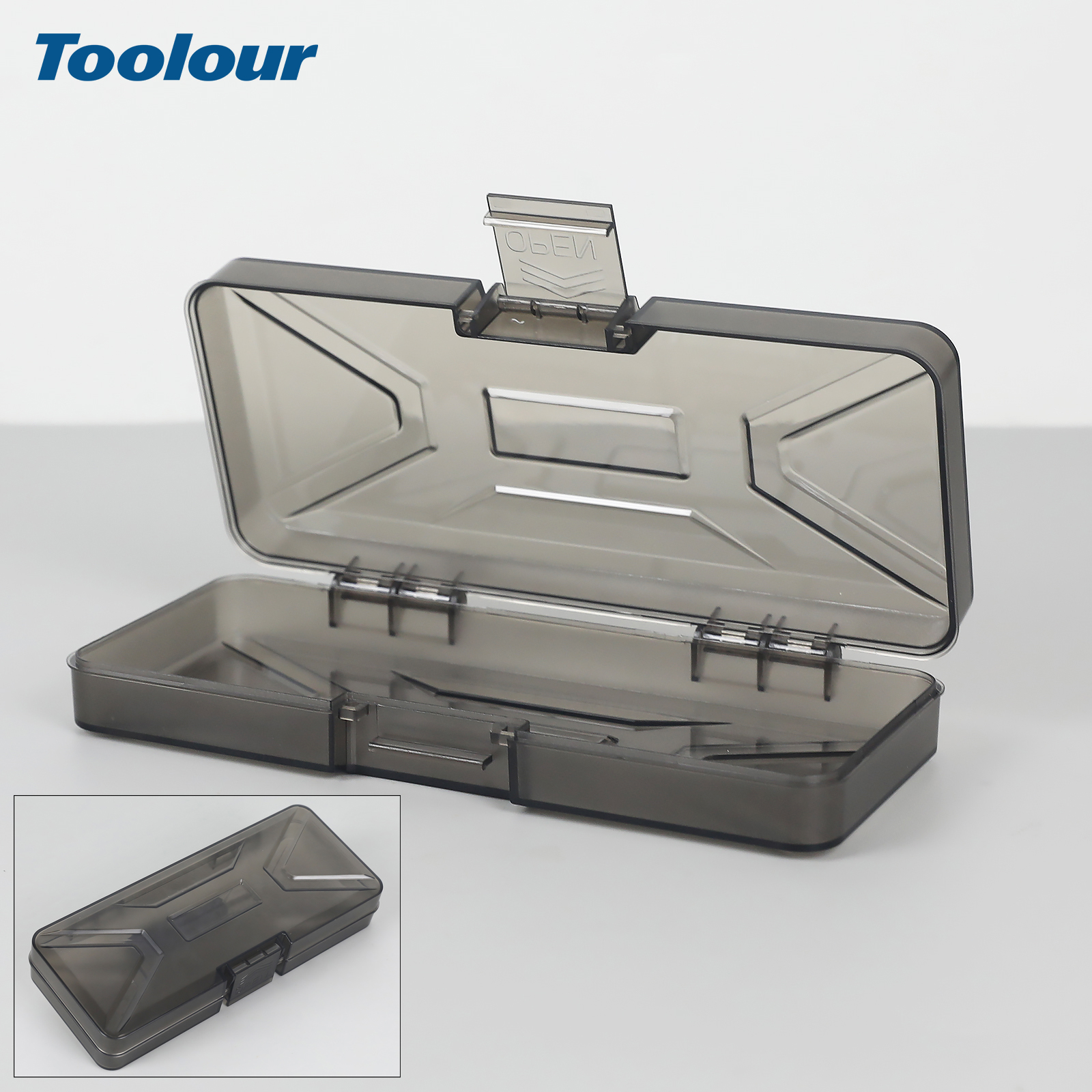 Toolour 収納ボックス 22x9x3.5cm ポータブルツールキット 多機能小型ツールボックス 家庭用