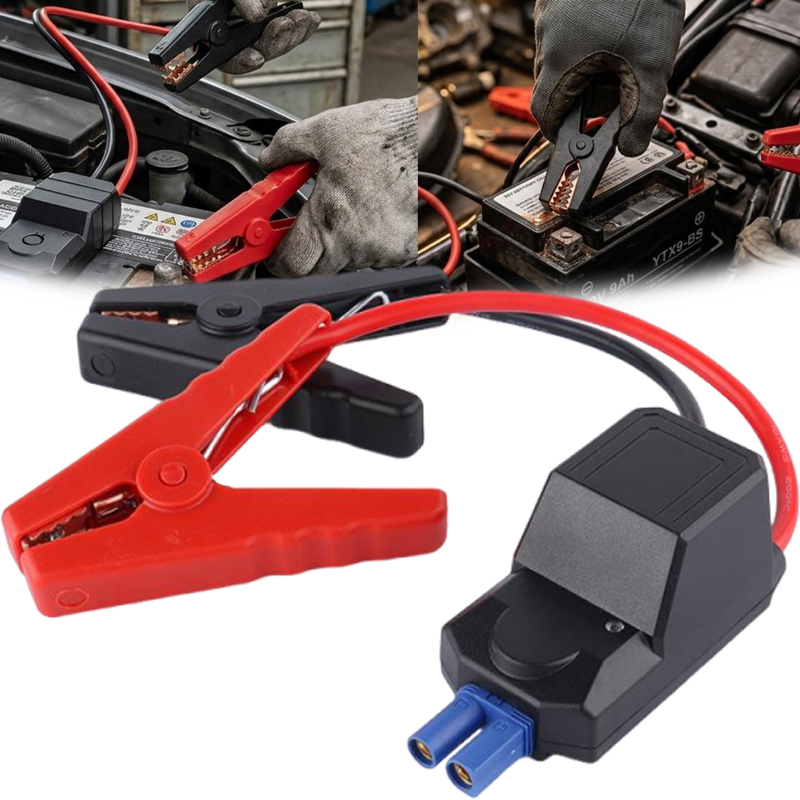 緊急バッテリージャンプケーブルクランプ EC5 プラグコネクタ付き 12V 始動装置ジャンプスターターワニ口クリップ自動車トラック用