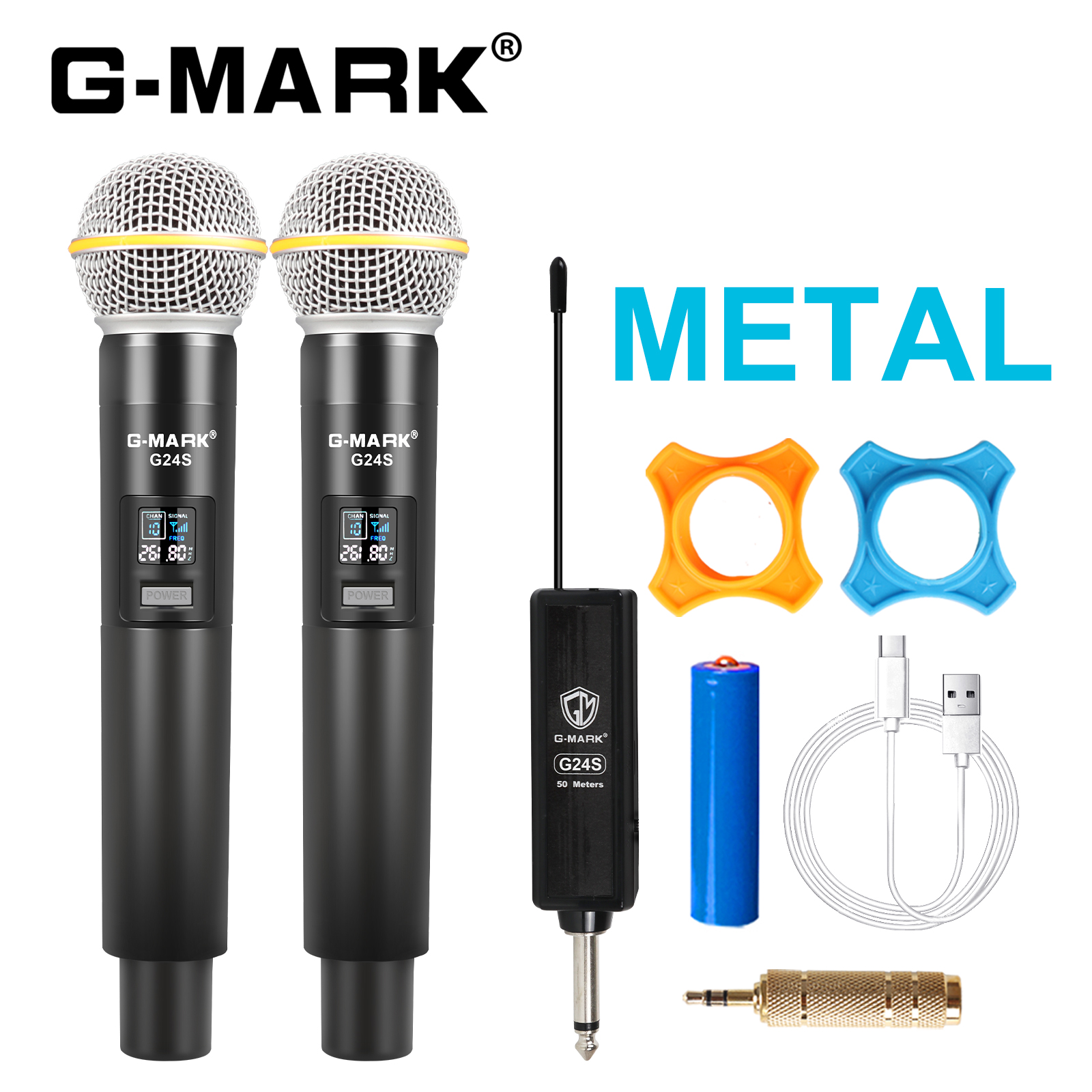 カラオケマイク G-MARK G24S ダイナミックマイクワイヤレスマイクスピーカー用ライブ KTV ショーホームパーティー教会