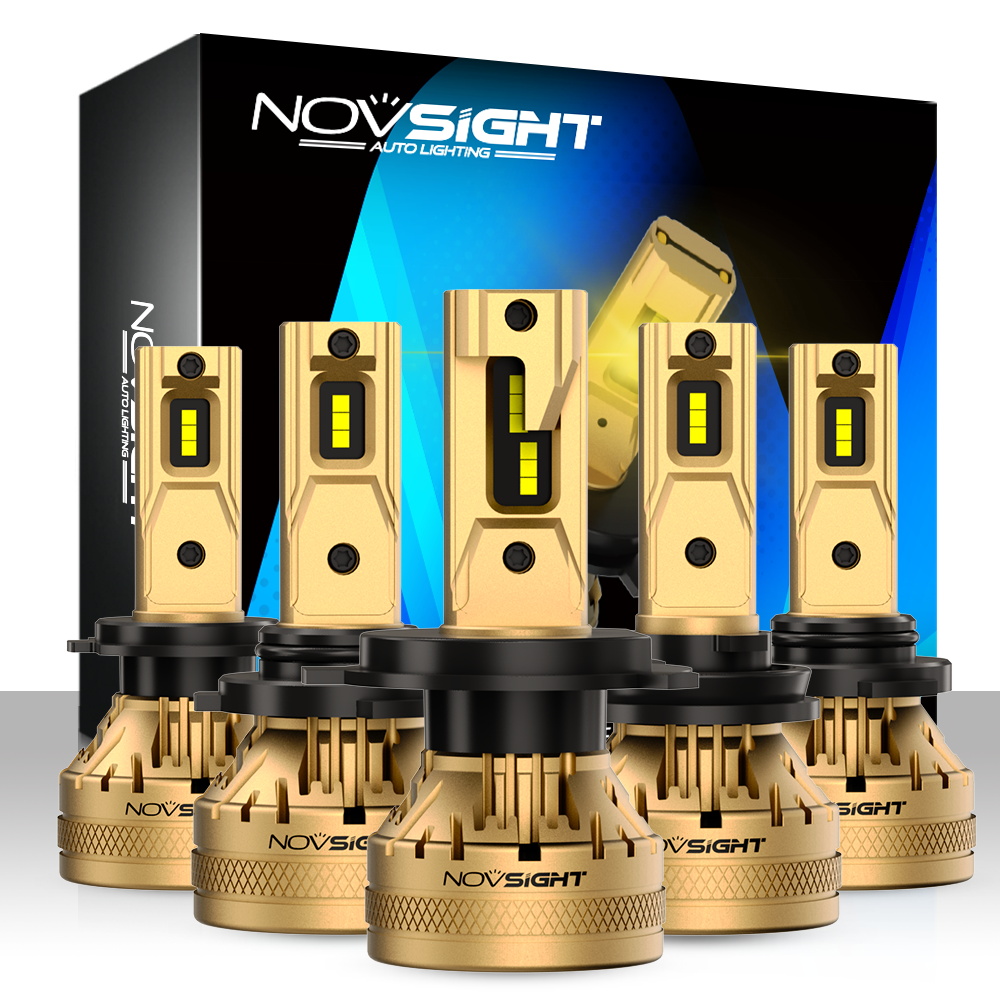 NOVSIGHT A500 N37Y 黄色光 3000 18K H4 LED ヘッドライト車 H7 LED H11 9005 HB3 9006 120 ワット LED オートヘッドランプフォグ電球