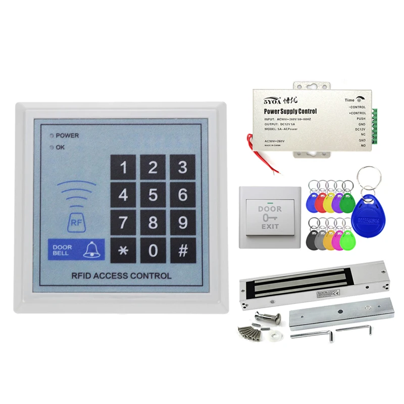 5YOA RFID アクセス制御システム安全電子ゲートオープナーホームガレージデジタルセット電気磁気 RFID スマートドアロックキット