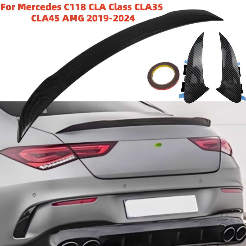 カースタイリングリアトランクスポイラーサイドカナードスプリッターメルセデスベンツ W118 C118 CLA35 CLA180 CLA200 CLA250 CLA45 AMG 2019-2024